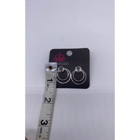 Word Gets Around - White Post Earrings - item 112 - Picture 3 of 4